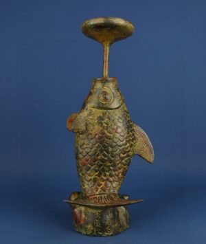 Han Dynasty Bronze carp lampstand