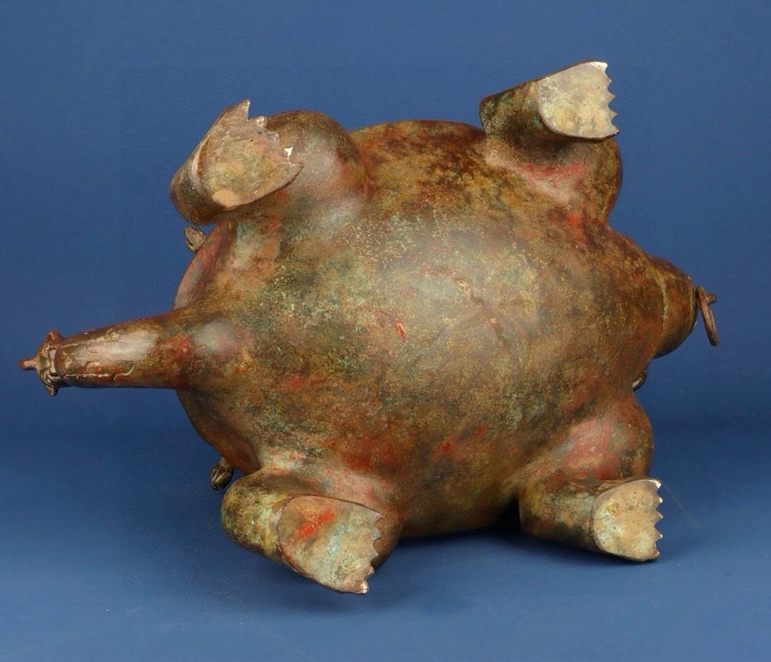 Han Dynasty Bronze dragon turtle incense burner