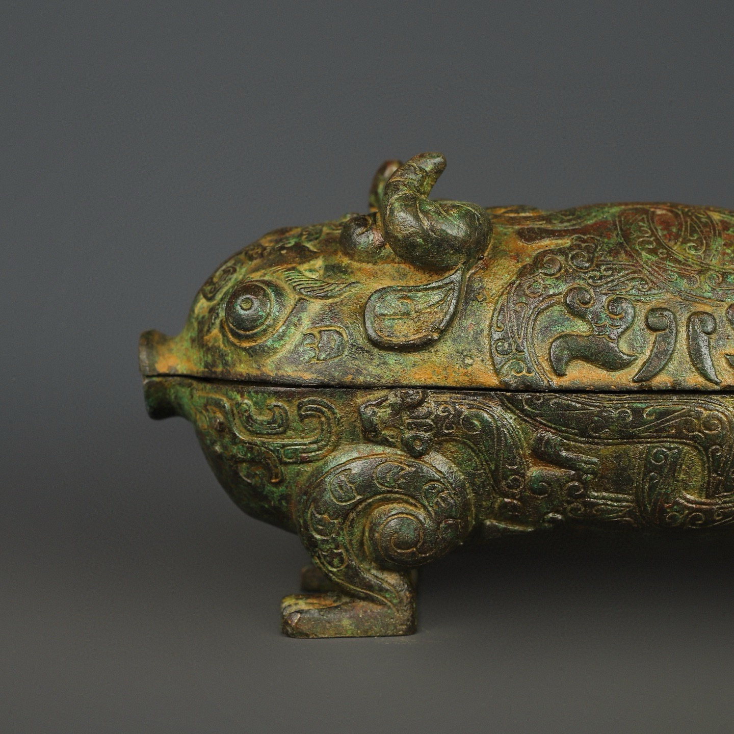 Zhou Dynasty Bronze Double Beast