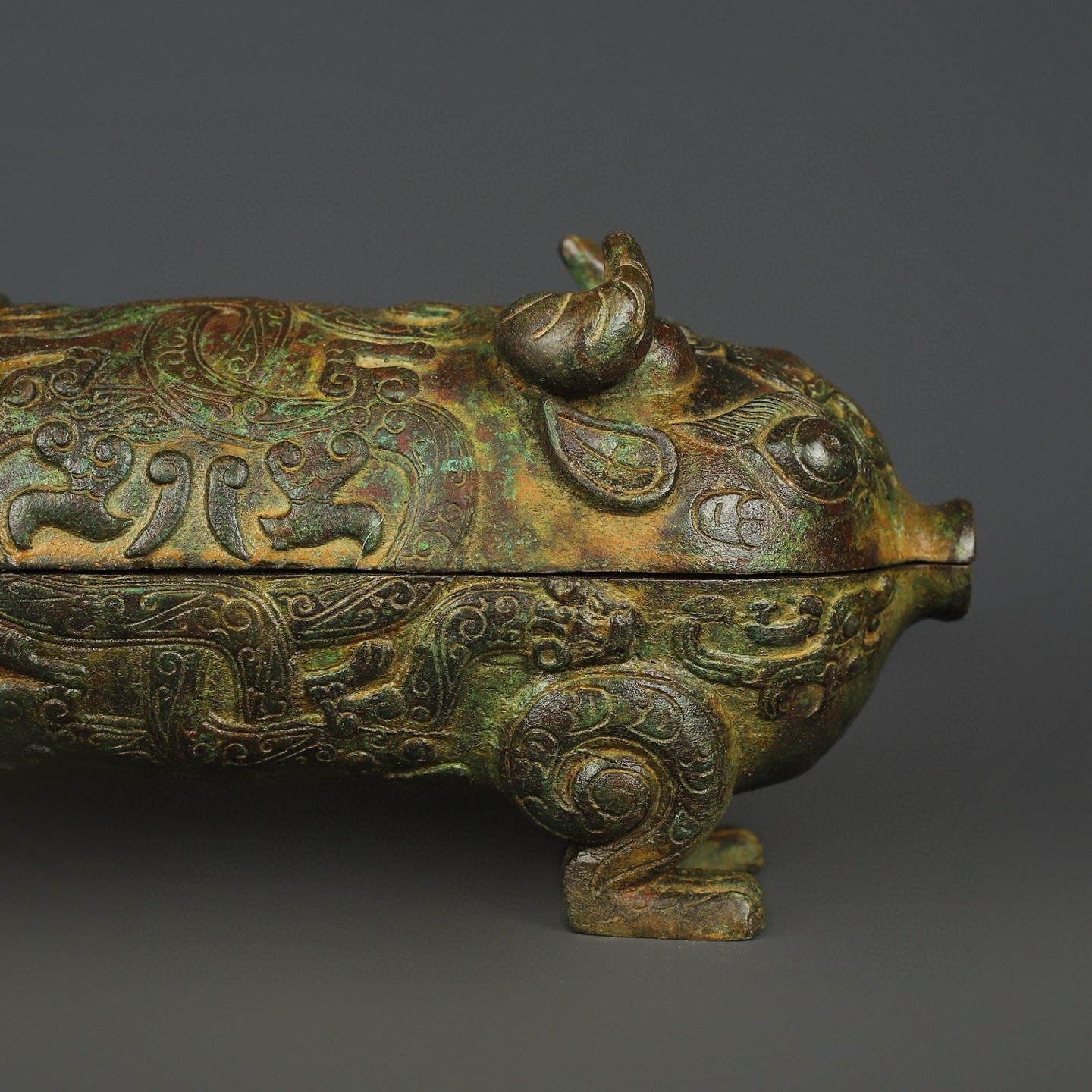 Zhou Dynasty Bronze Double Beast