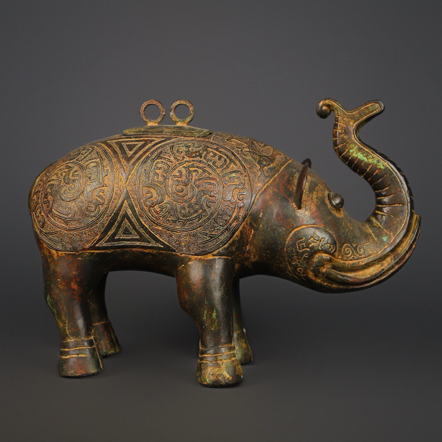Zhou Dynasty Bronze Elephant Zun