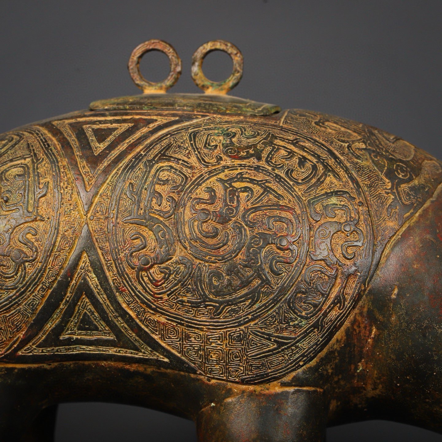 Zhou Dynasty Bronze Elephant Zun