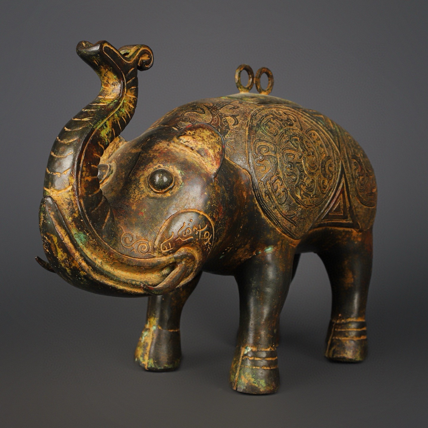 Zhou Dynasty Bronze Elephant Zun