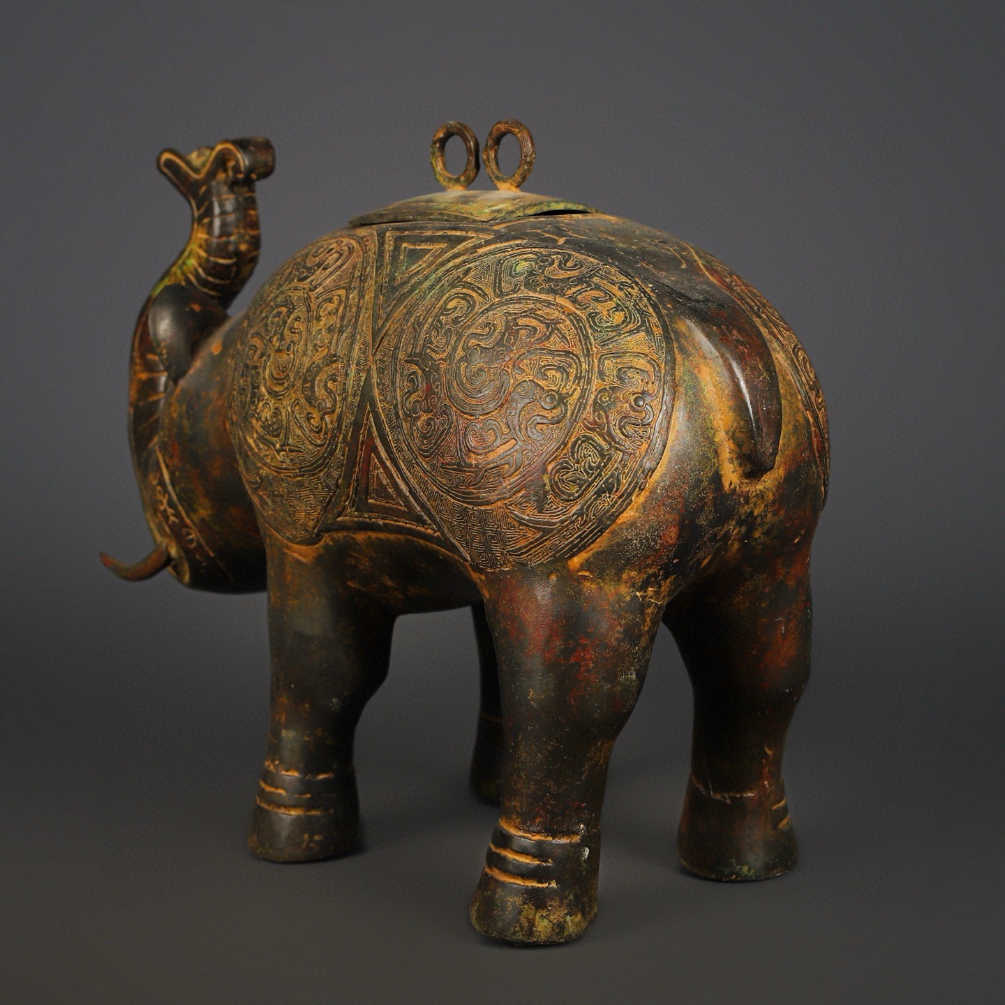 Zhou Dynasty Bronze Elephant Zun