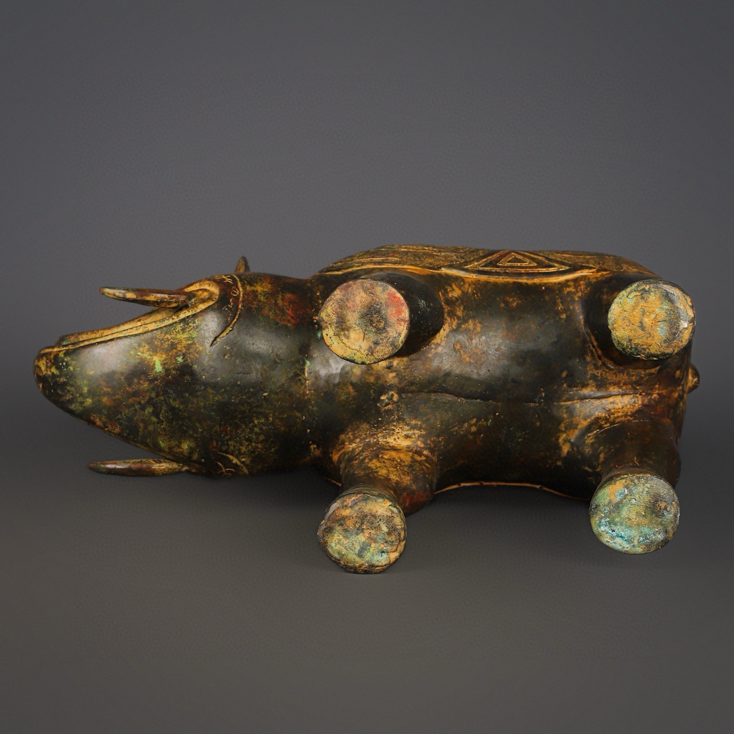 Zhou Dynasty Bronze Elephant Zun
