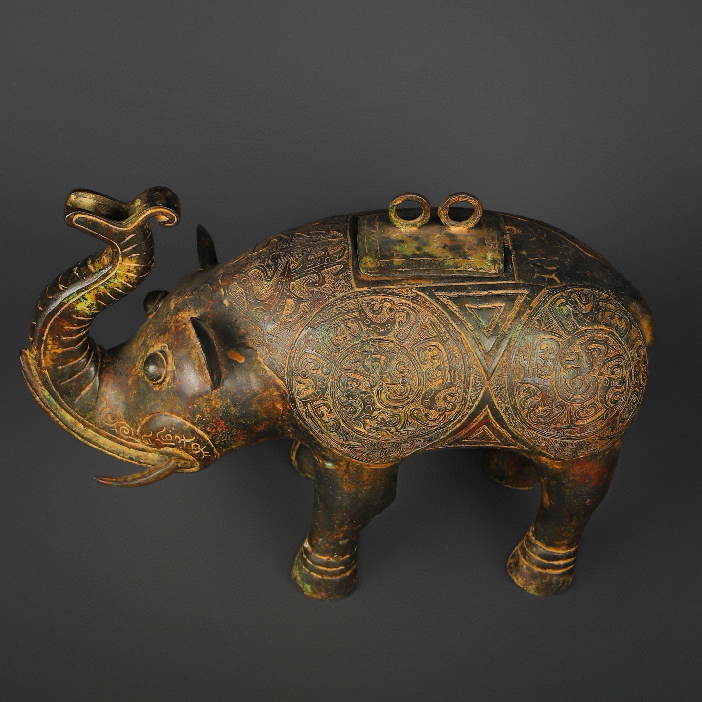 Zhou Dynasty Bronze Elephant Zun