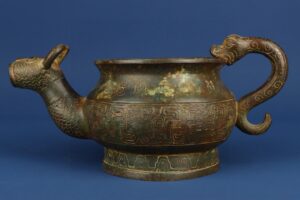 Zhou Dynasty Bronze Beast Head Pot