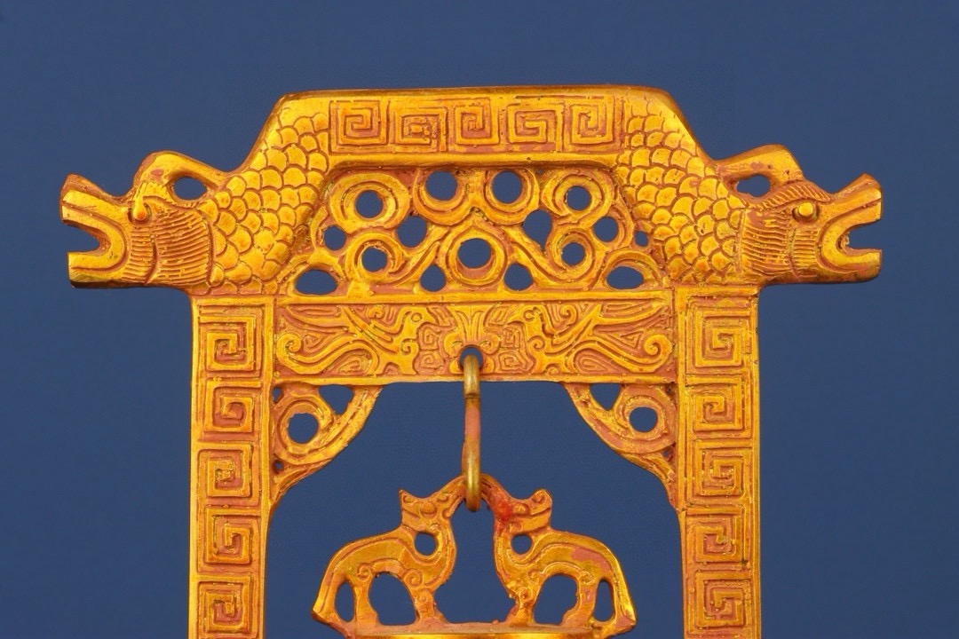 Han Dynasty gilt bronze wall clock