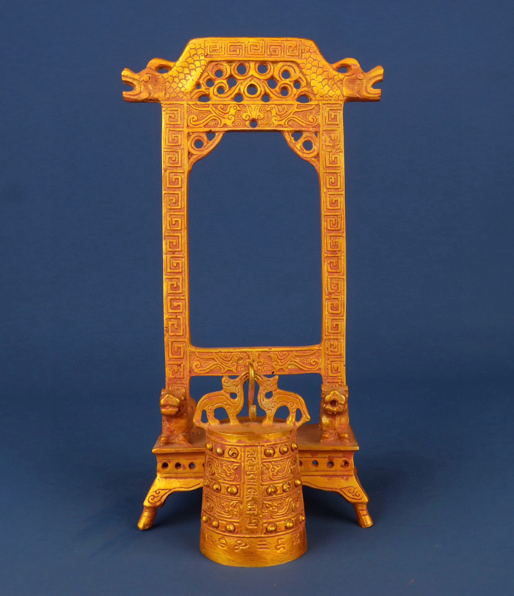 Han Dynasty gilt bronze wall clock