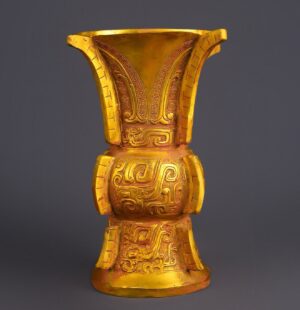 Zhou Dynasty Gilt Bronze Round Zun