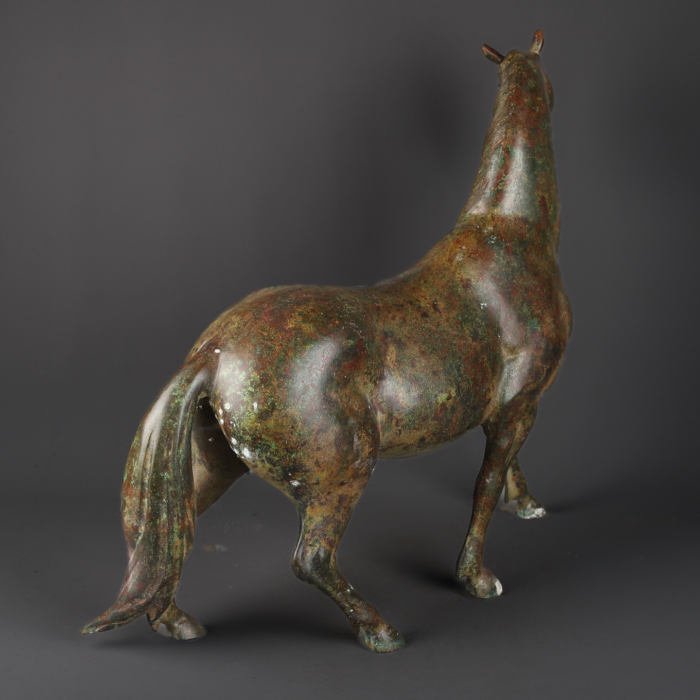 Han Dynasty Bronze Horse Zun