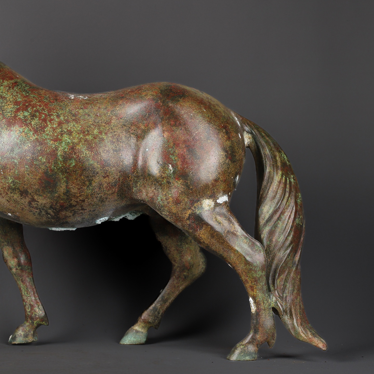 Han Dynasty Bronze Horse Zun