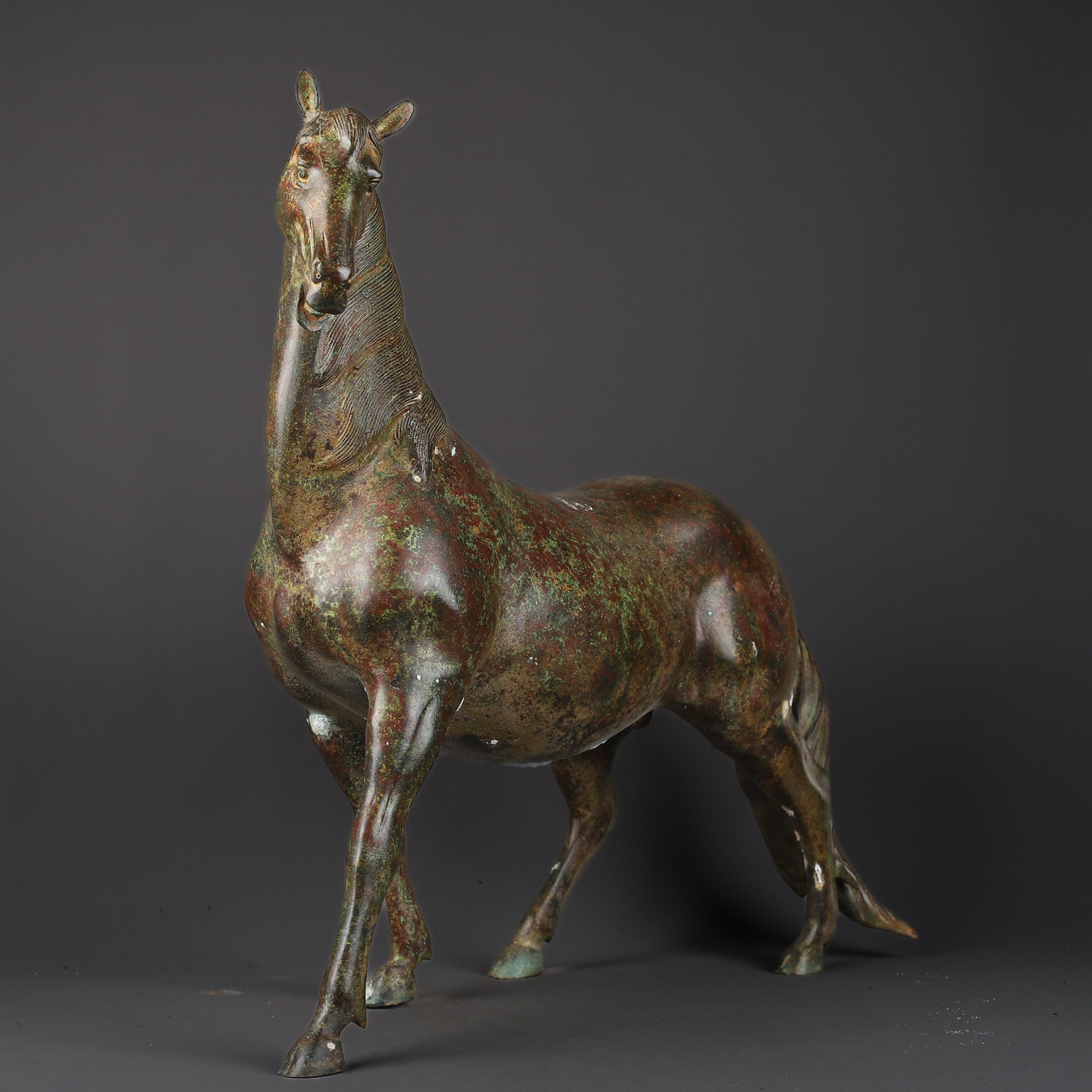 Han Dynasty Bronze Horse Zun