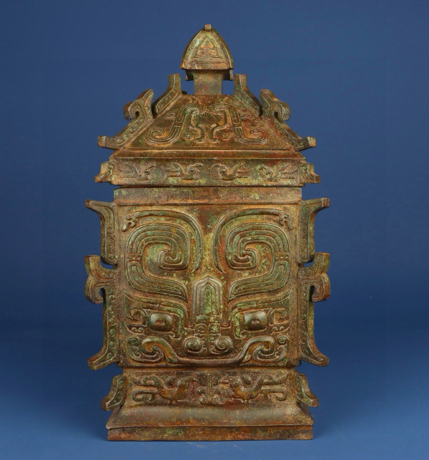 Zhou Dynasty Bronze Beast Face Square
