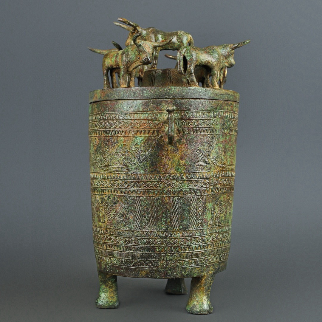 Zhou Dynasty Bronze Five Ox Cang
