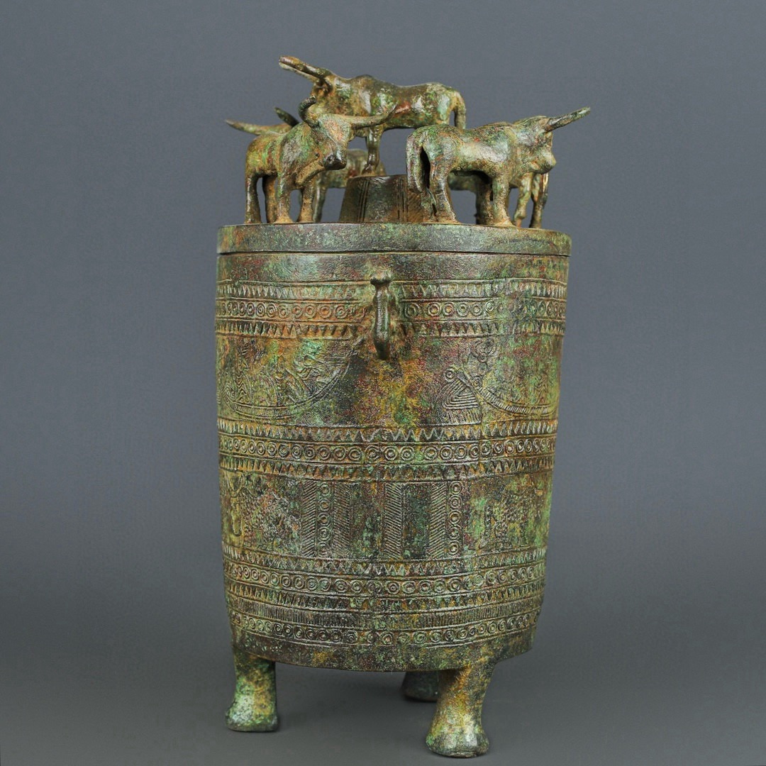 Zhou Dynasty Bronze Five Ox Cang