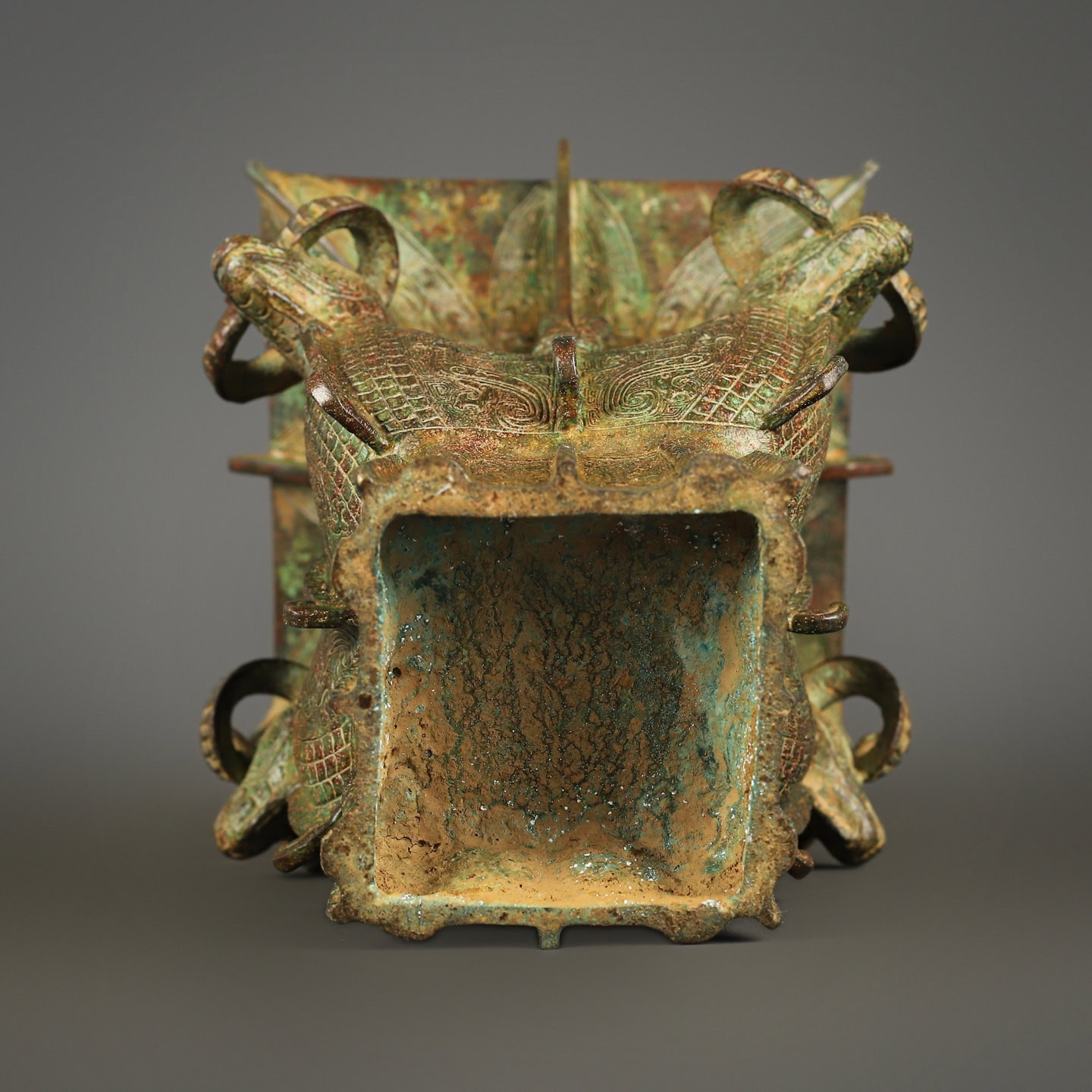Zhou Dynasty Bronze Four Yang Zun