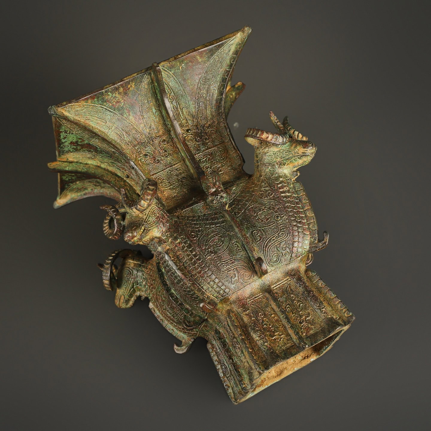 Zhou Dynasty Bronze Four Yang Zun