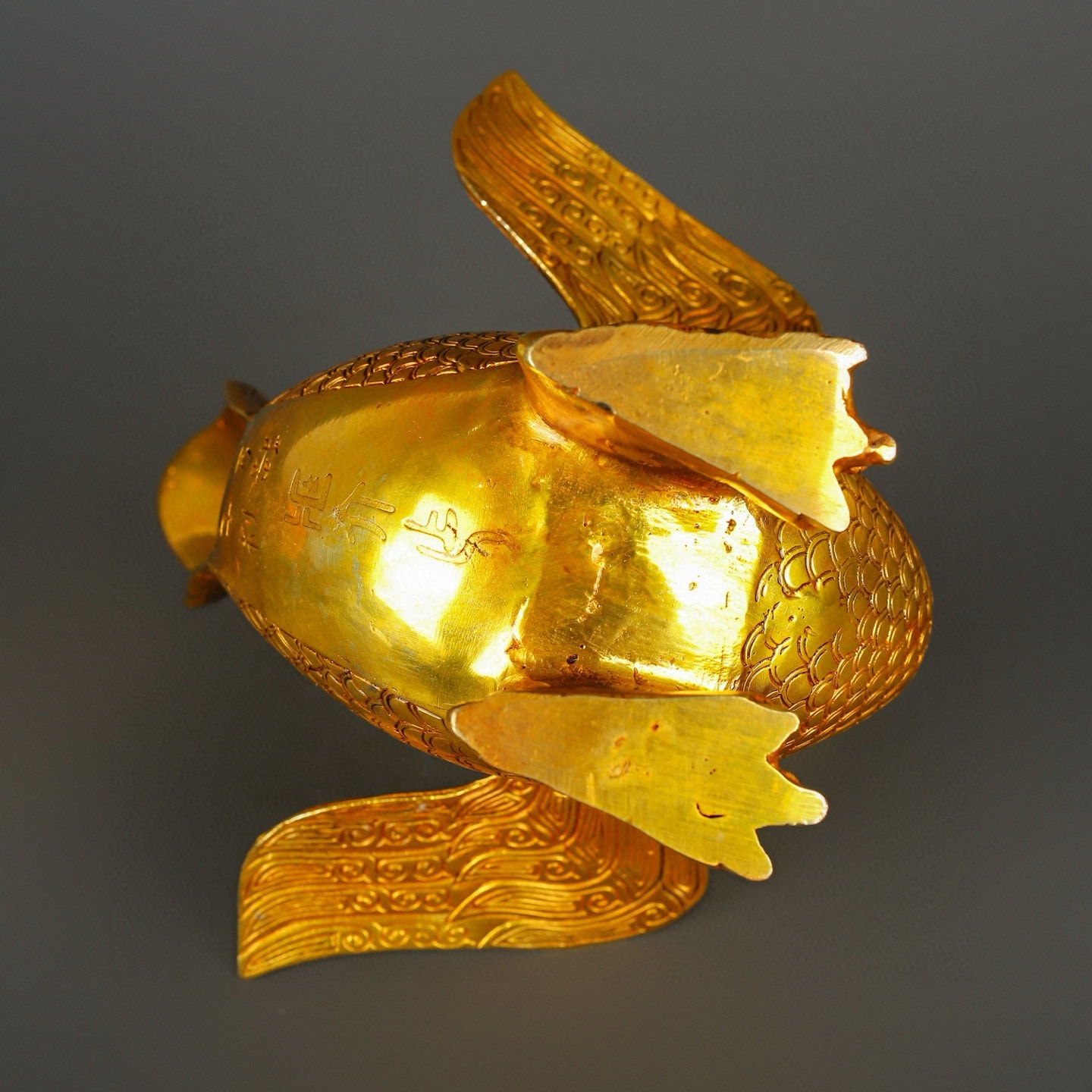 Han Dynasty Bronze and Real Gold Bird with Human Face