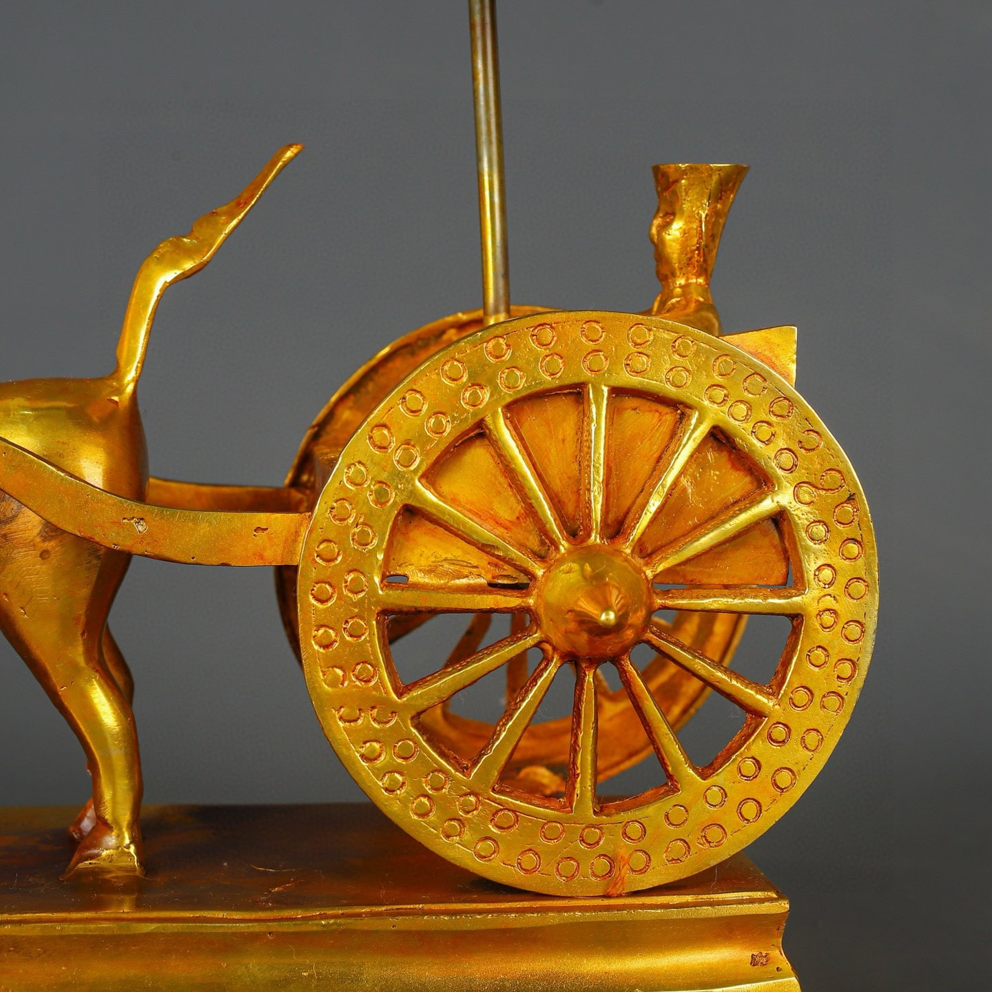 Han Dynasty Glad Bronze and Real Gold Horse drawn Cart
