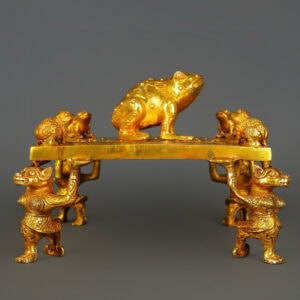 Han Dynasty Bronze and Real Gold Bagua Compass