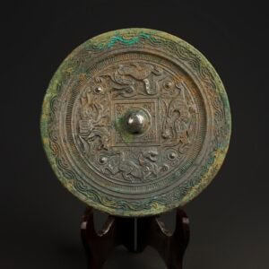 Han Dynasty Bronze hunting mirror