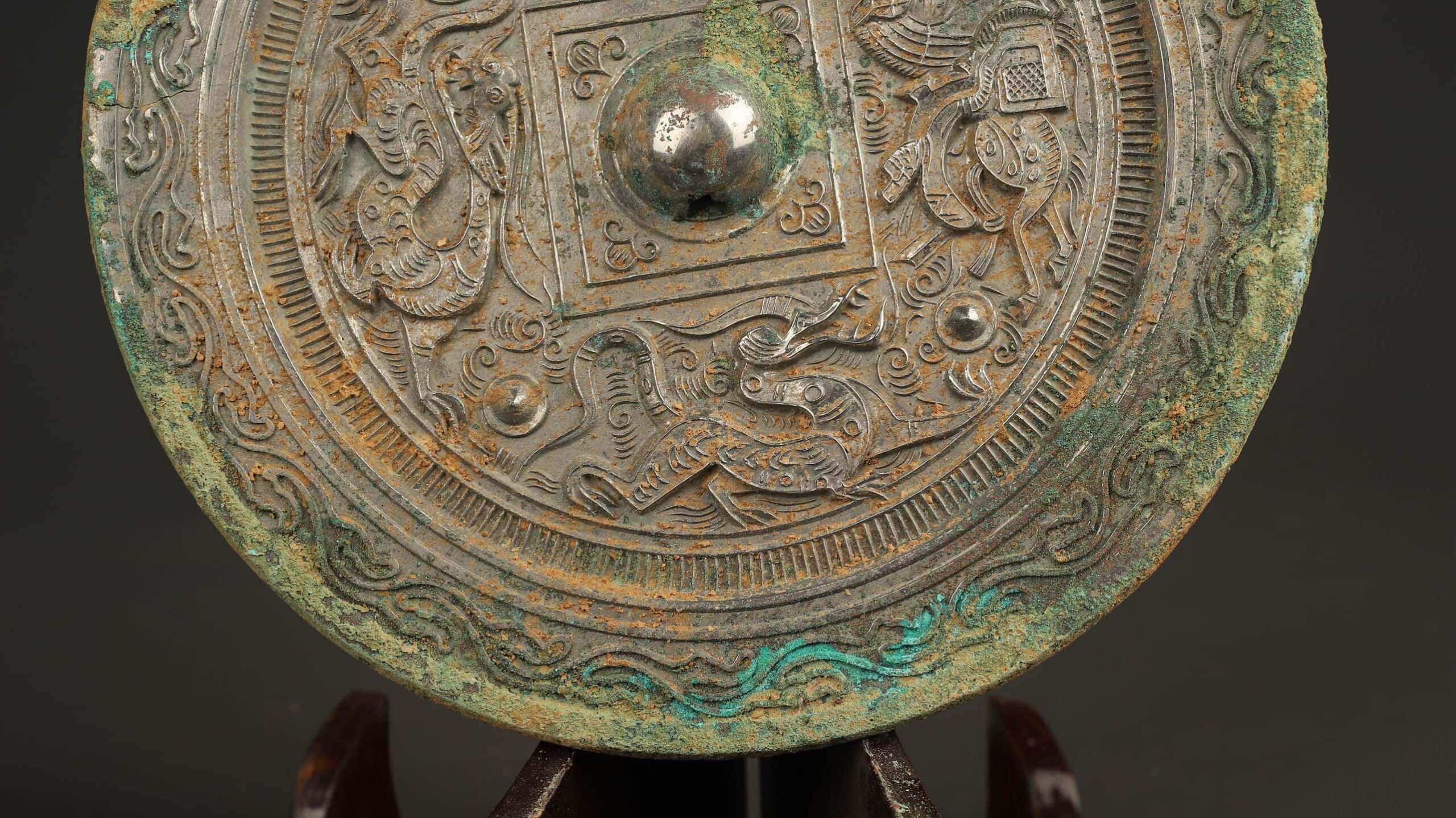 Han Dynasty Bronze hunting mirror