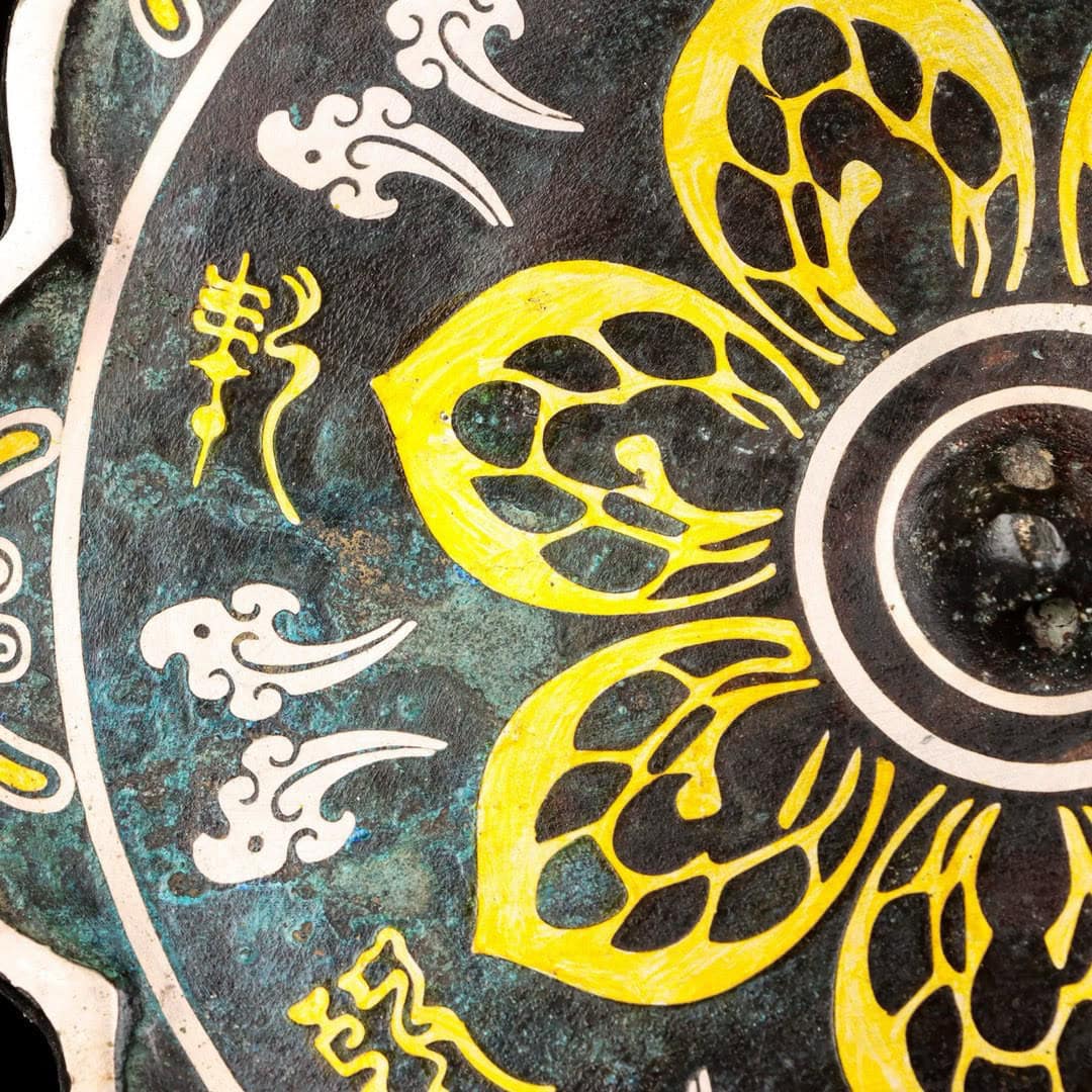Han Dynasty Bronze and gold and silver mirror