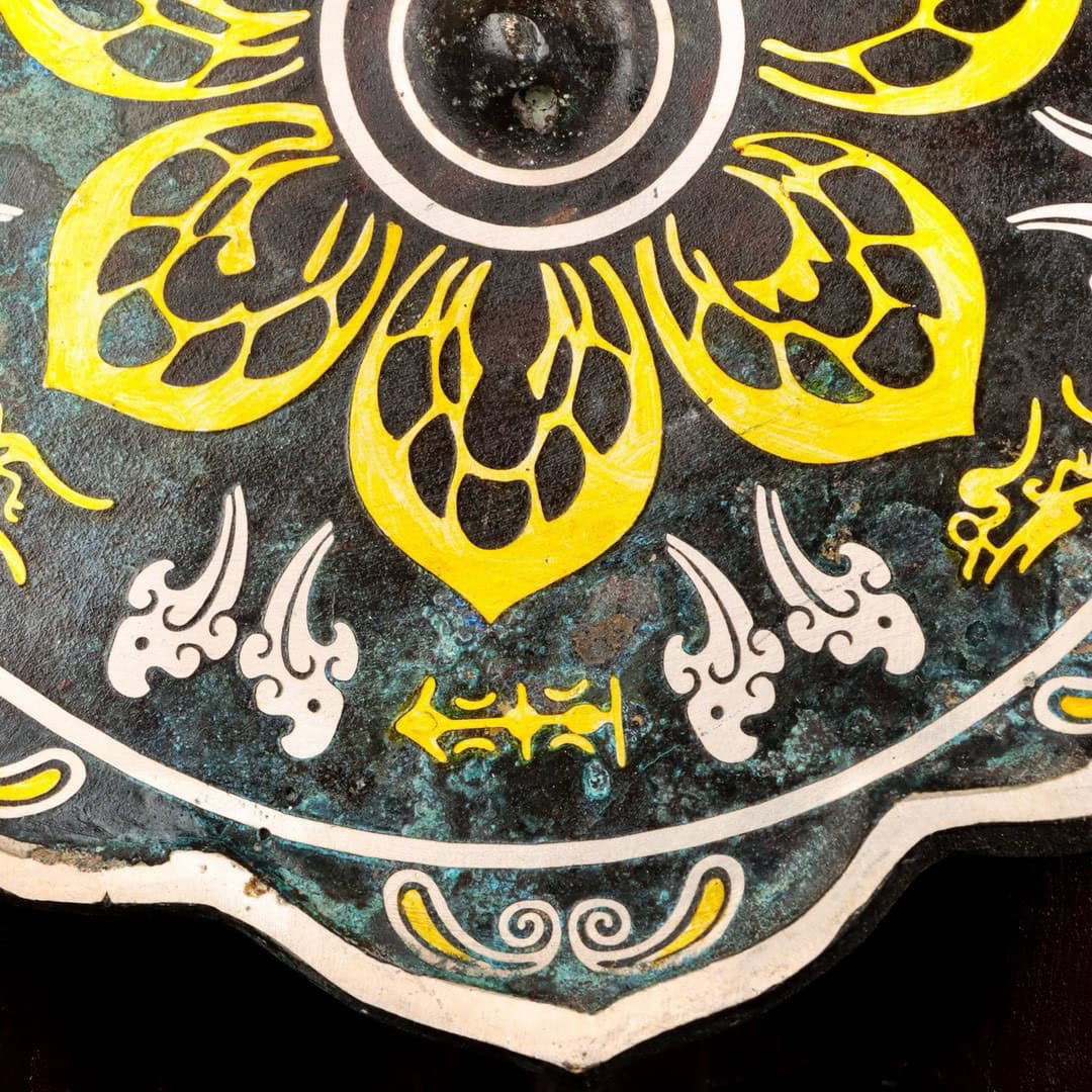 Han Dynasty Bronze and gold and silver mirror