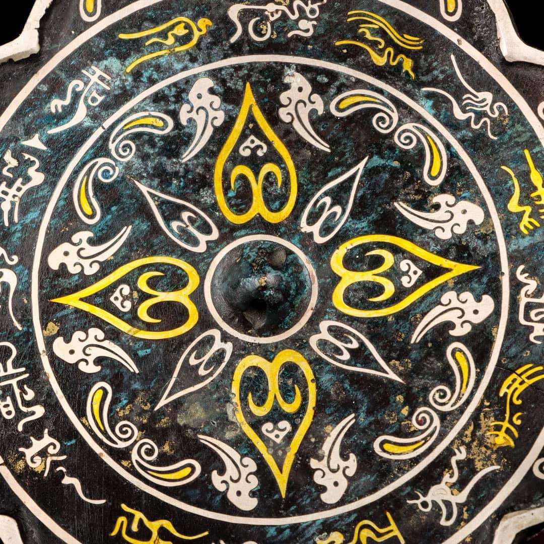 Han Dynasty Bronze and gold and silver mirror