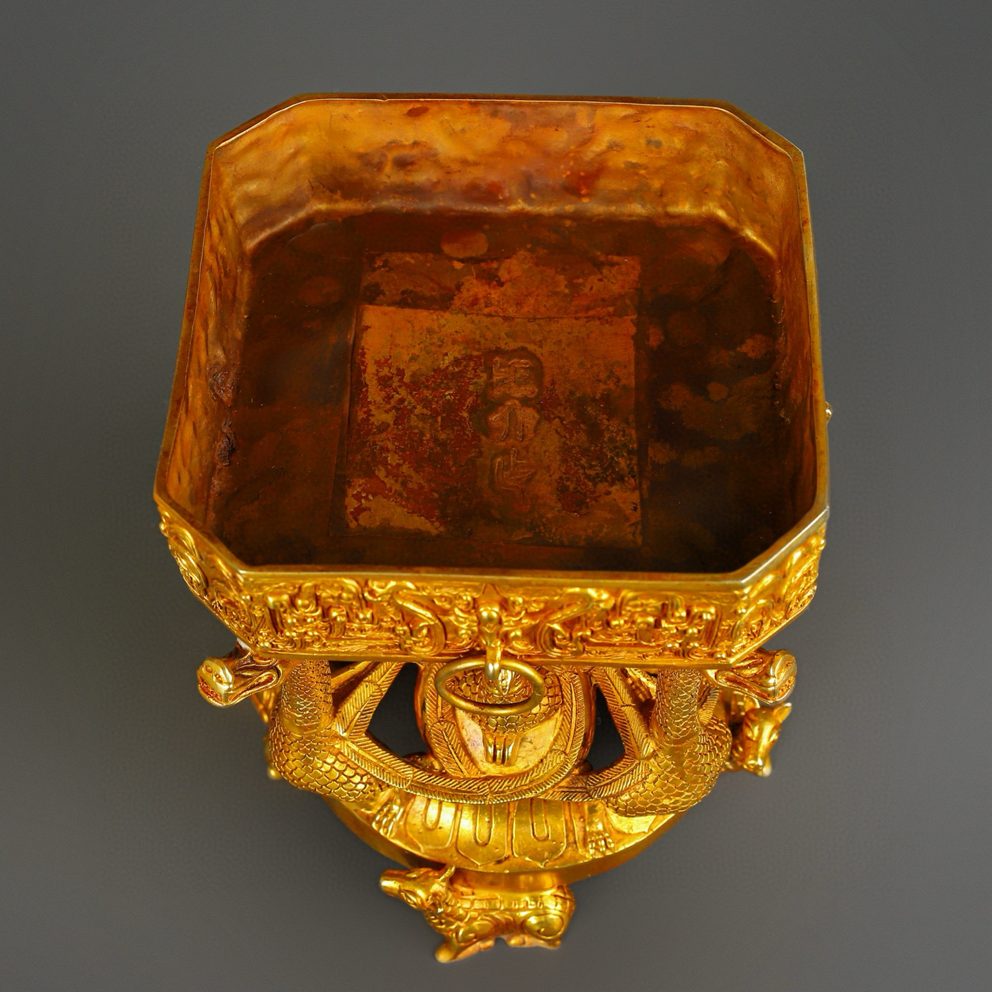 Han Dynasty Bronze and real gold incense burner