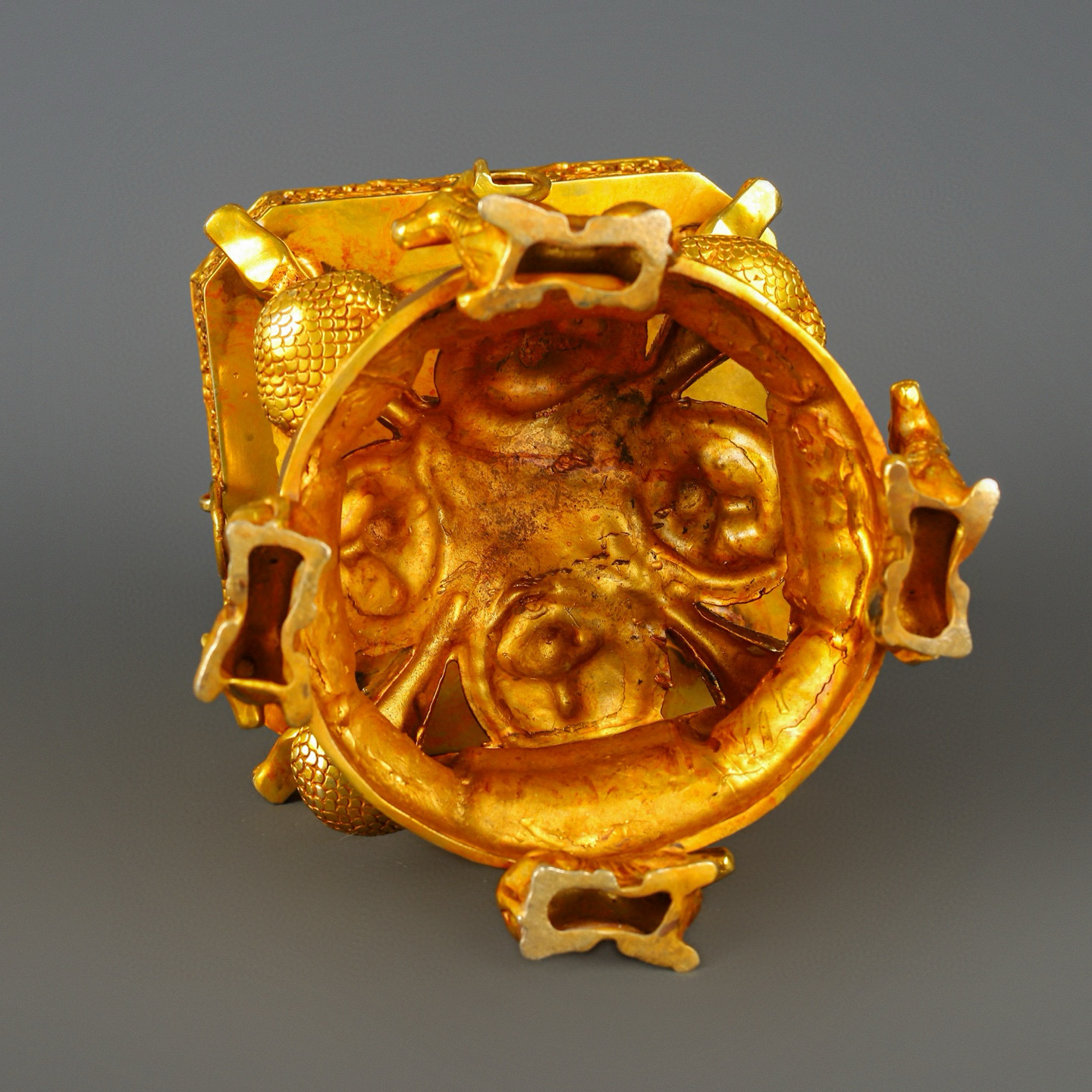 Han Dynasty Bronze and real gold incense burner