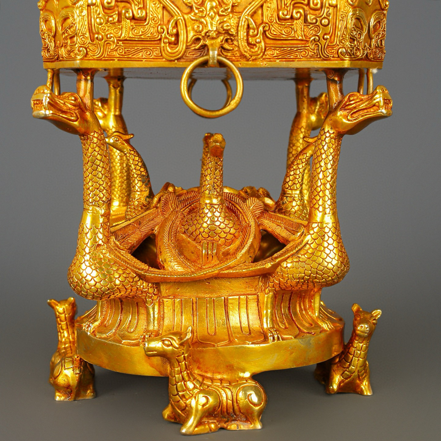 Han Dynasty Bronze and real gold incense burner