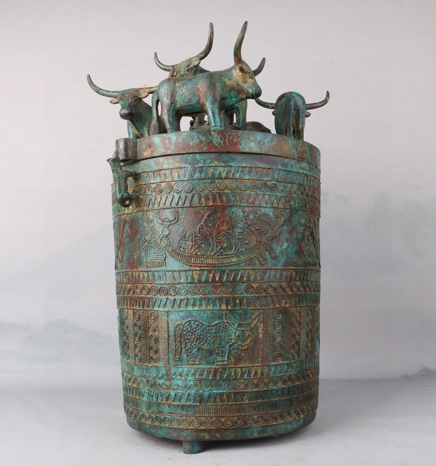 Zhou Dynasty Bronze Inscription Five Bull Reserve