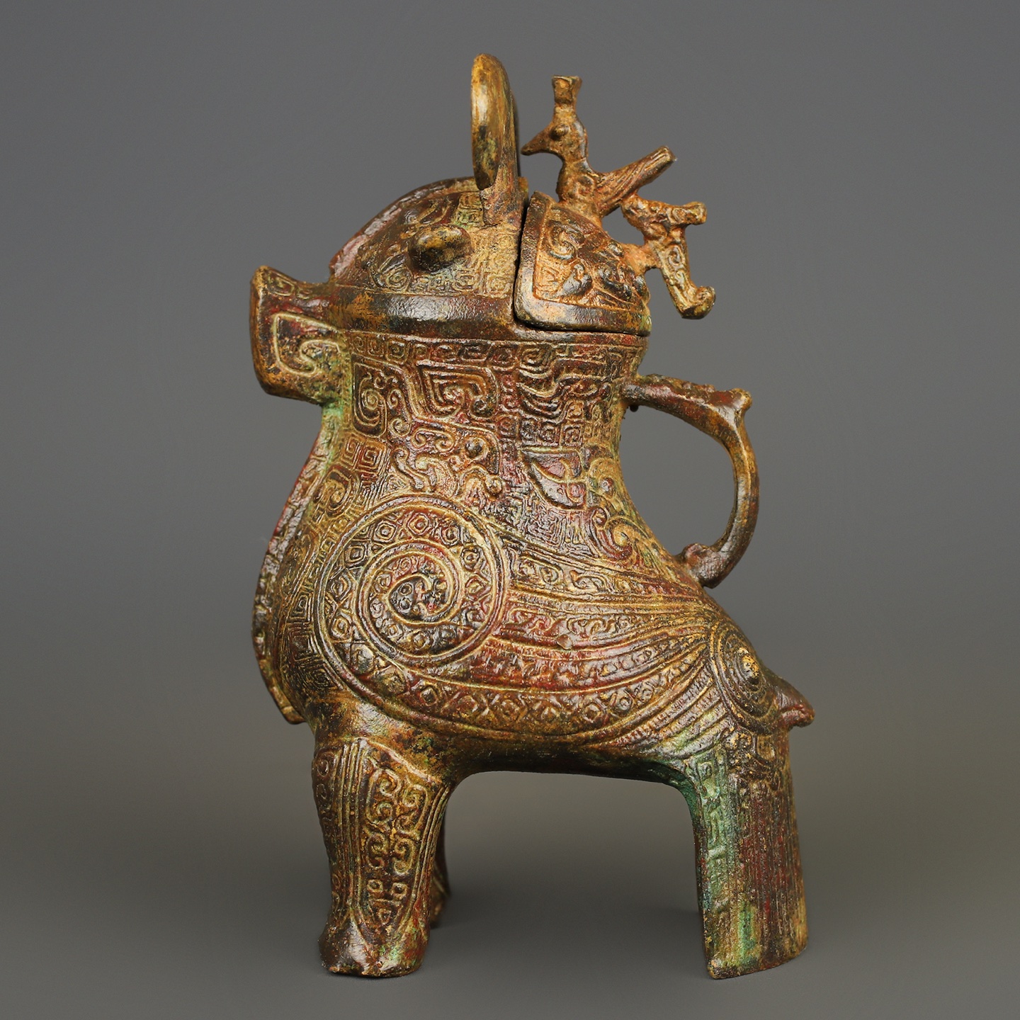 Zhou Dynasty Bronze Bird Statue
