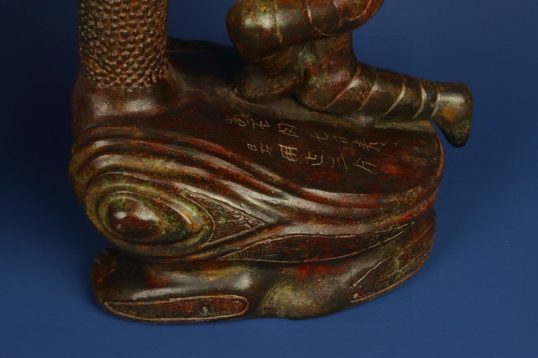 Han Dynasty Pair of Bronze Kneeling Boshan Stoves