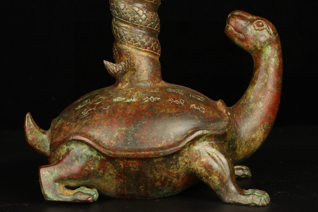 Han Dynasty Bronze double phoenix and turtle smoke