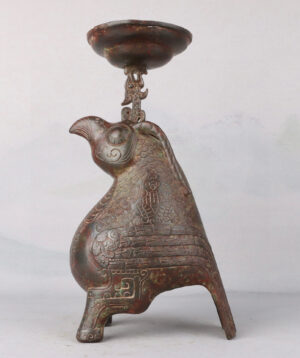 Han Dynasty Bronze Bird Lamp