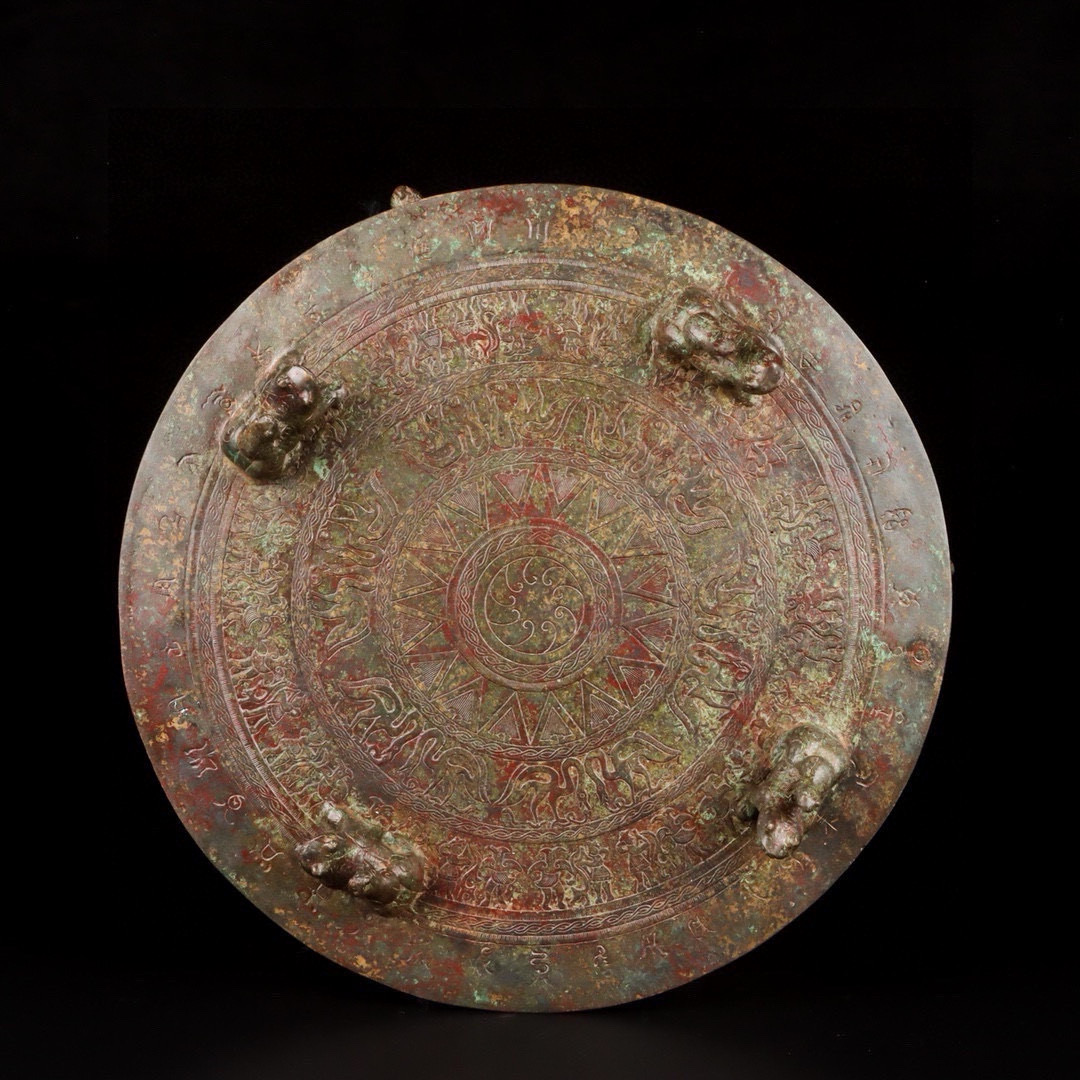 Han Dynasty Bronze Hunting Pattern Drum