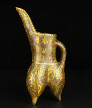 Han Dynasty Bronze and gold wine vessel