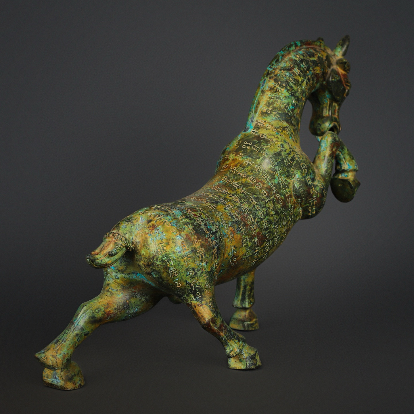 Han Dynasty Bronze Inscription Galloping Horse