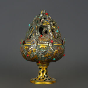 Han Dynasty Bronze with gold and silver inlaid with turquoise Boshan furnace