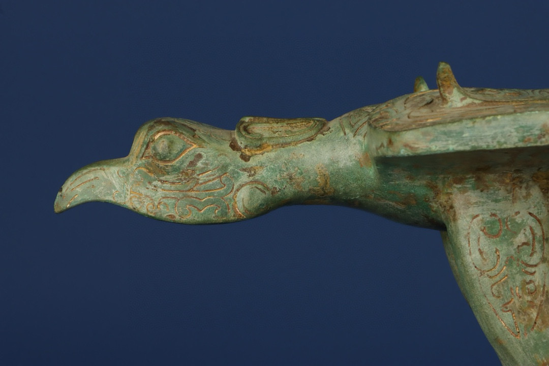 Zhou Dynasty Bronze Coiling Dragon and Flying Eagle