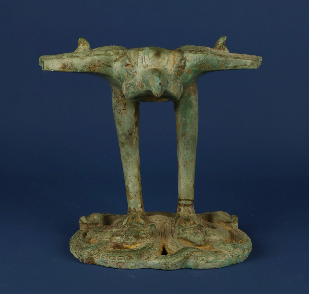 Zhou Dynasty Bronze Coiling Dragon and Flying Eagle