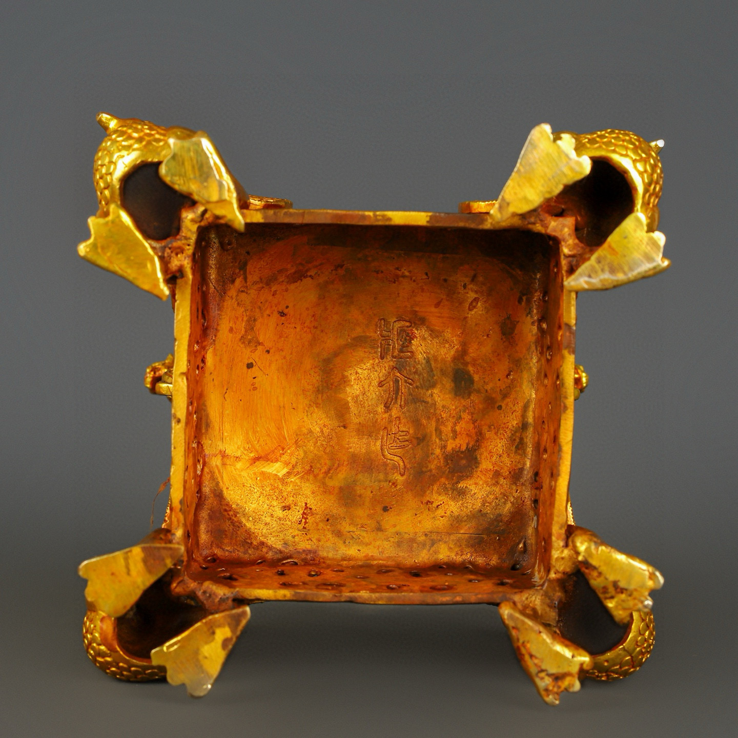 Han Dynasty Bronze and Real Gold Phoenix Bird Cage