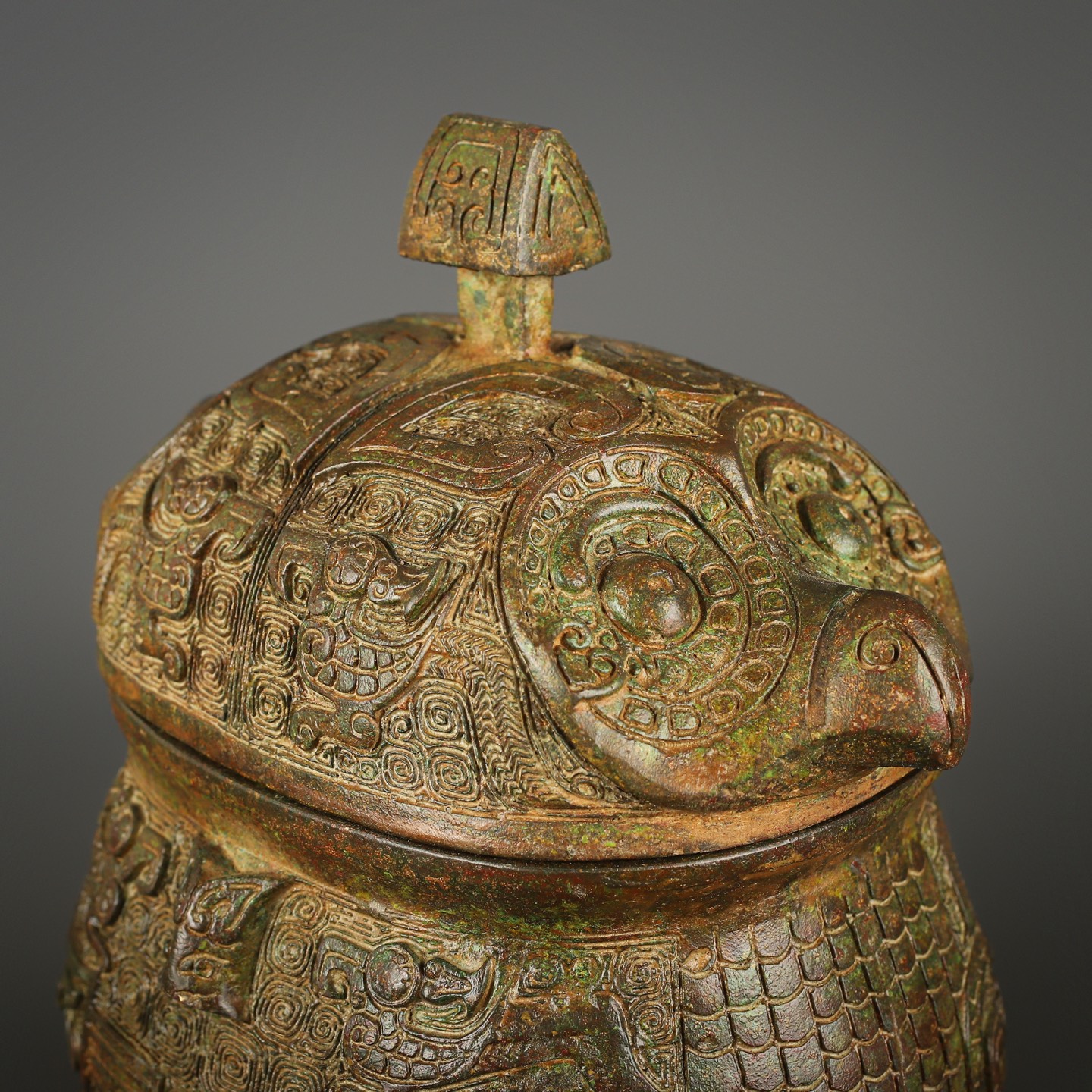 Zhou Dynasty Bronze Eagle Face Wine Arrival