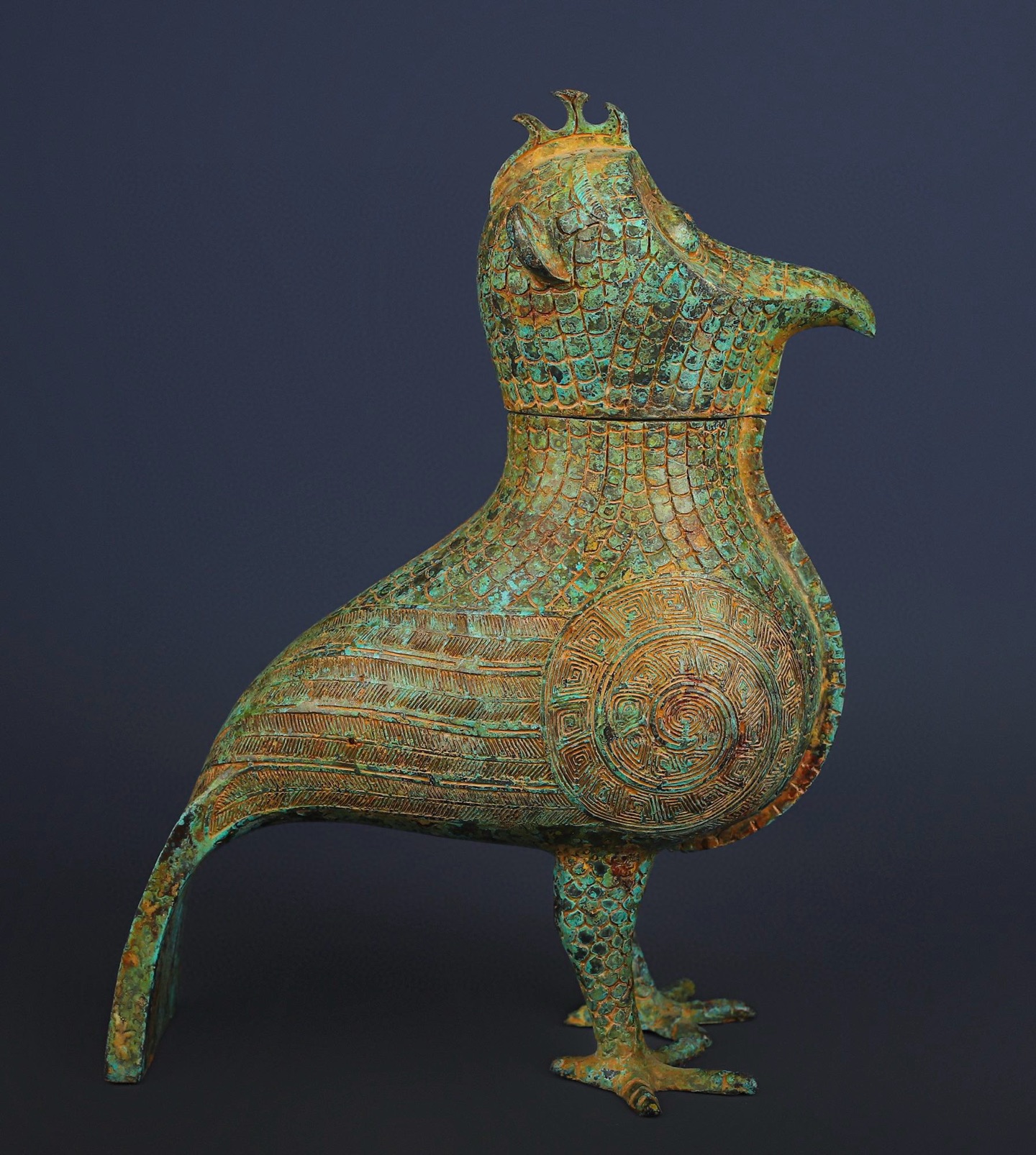 Zhou Dynasty Bronze Bird Statue