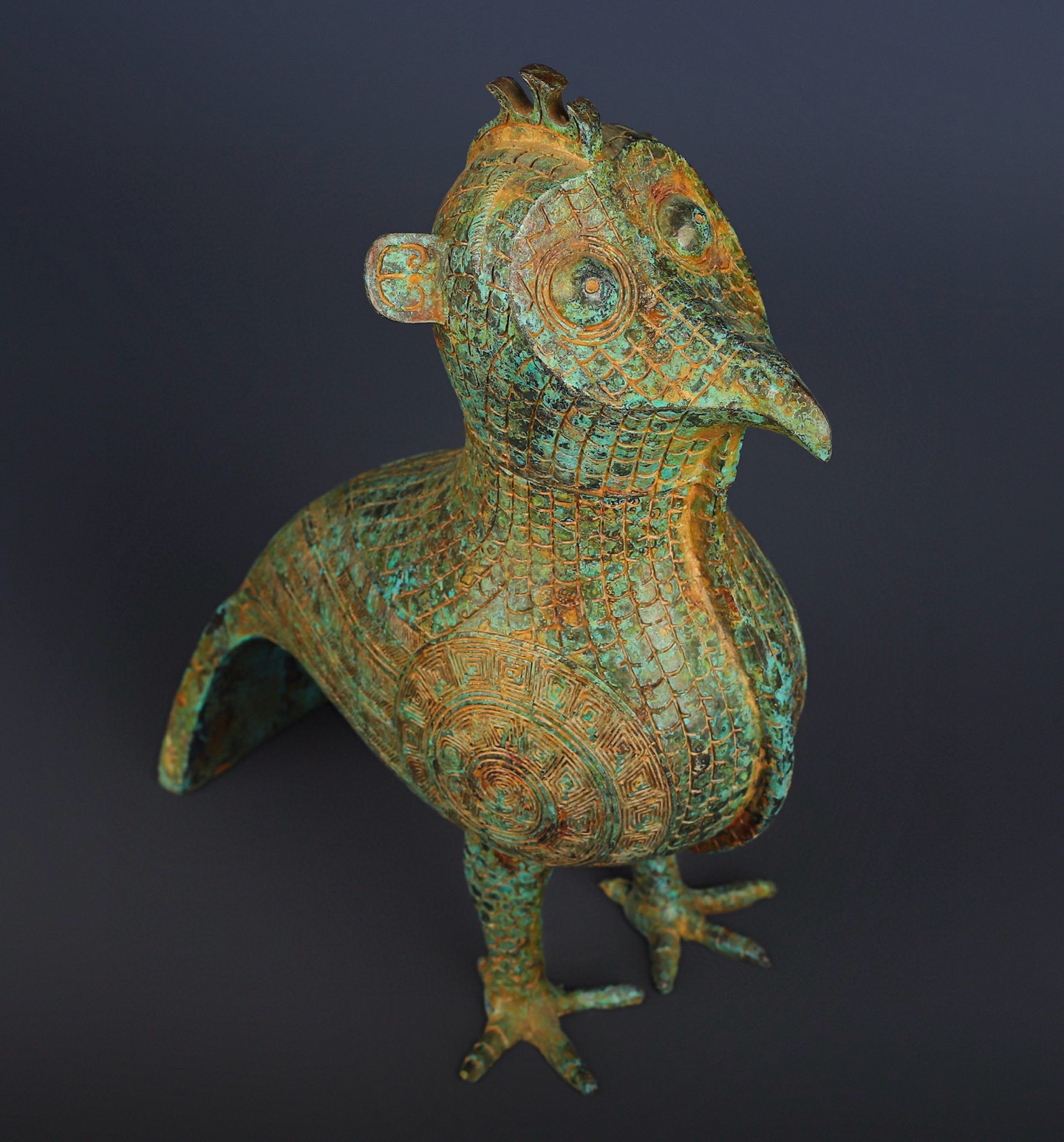 Zhou Dynasty Bronze Bird Statue