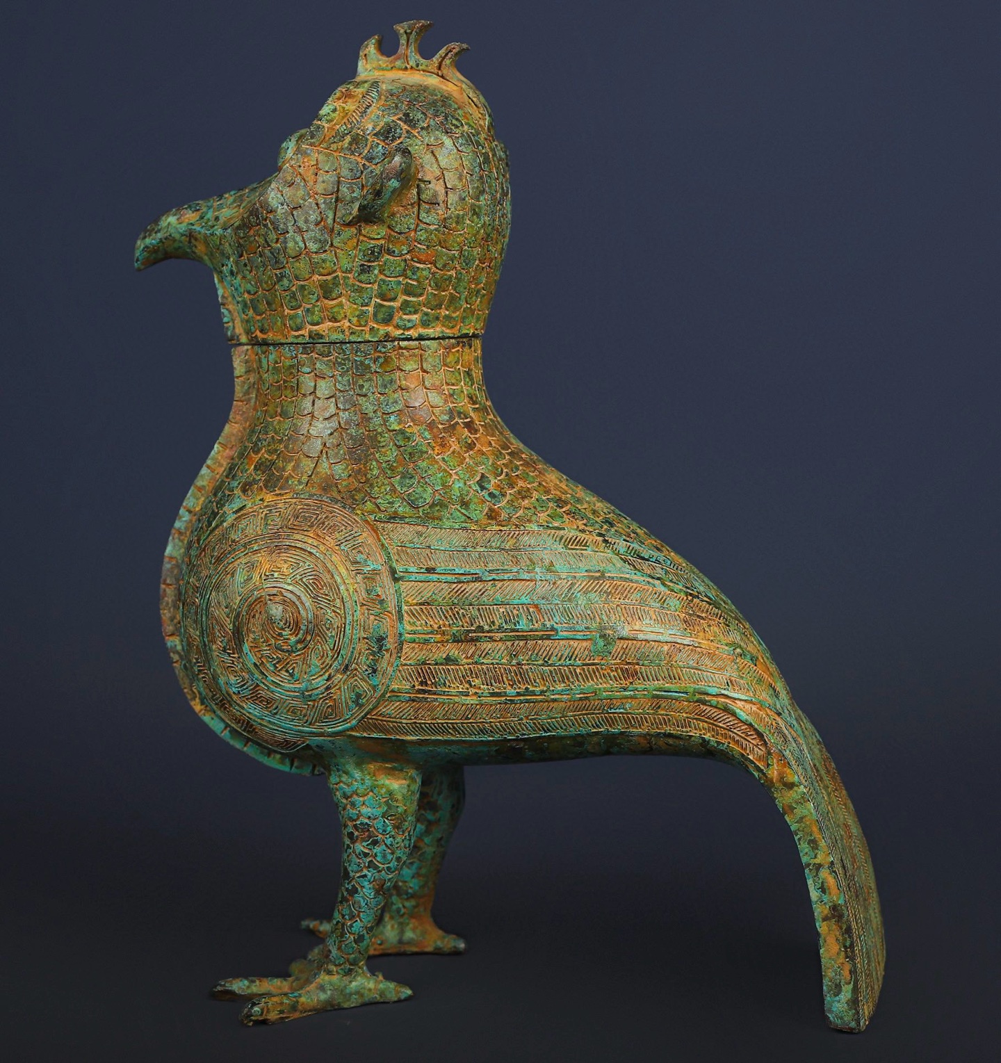 Zhou Dynasty Bronze Bird Statue