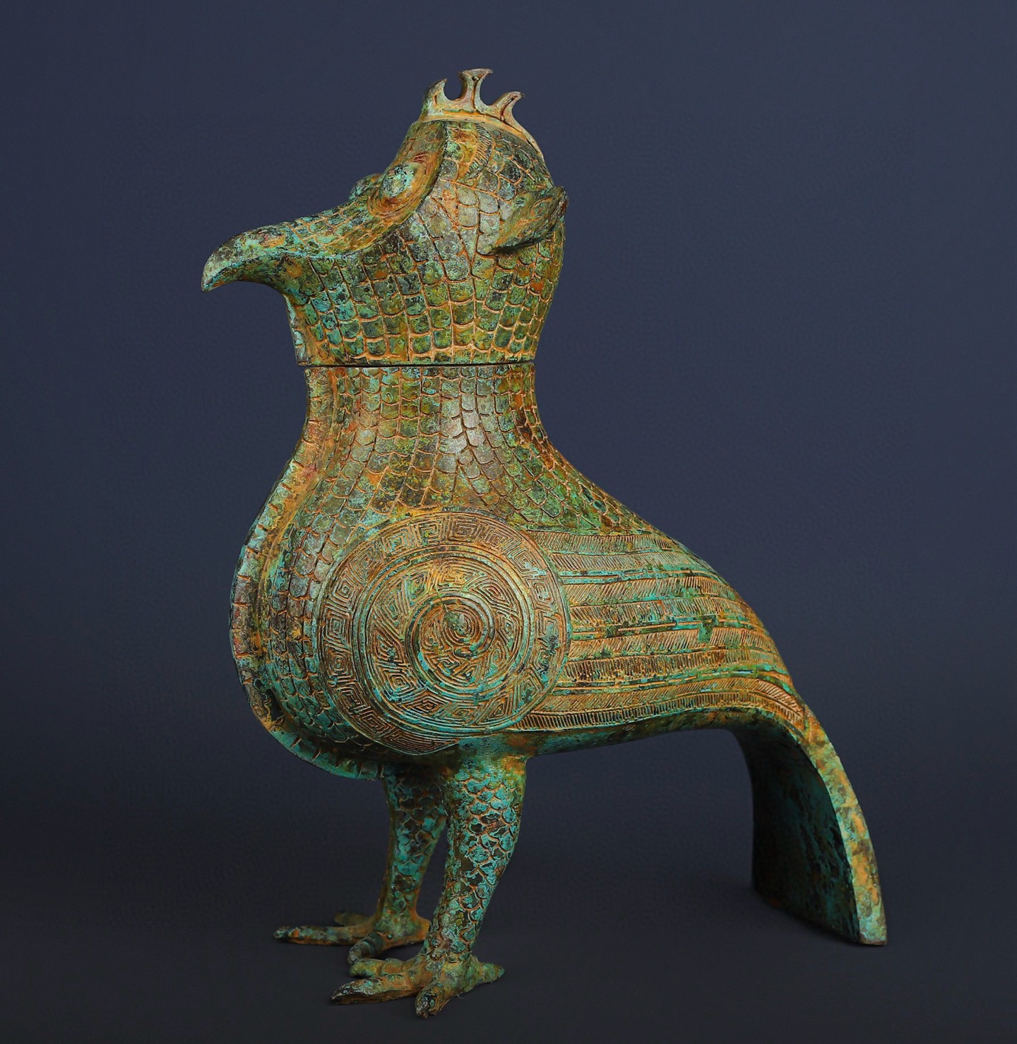 Zhou Dynasty Bronze Bird Statue